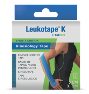Leukotape K Sports Edition, blauw, 5 cm × 5 m, artikel 65078-17