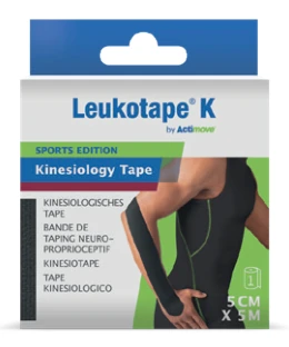 Leukotape K Sports Edition, zwart, 5 cm × 5 m, artikel 65078-19