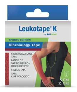 Leukotape K Sports Edition, rood, 5 cm × 5 m, artikel 65078-21